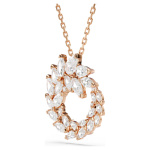 Mesmera pendant Marquise cut, White, 18K rose gold finish